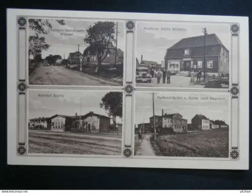 Bahnhof und Molkerei - Bobitz i. Meckl. , 1930 , Ansichtskarte , CPA , AK !!