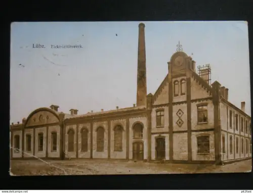 Elektrizitätswerk Lübz , 1916 , Bahnpost , Ansichtskarte , CPA , AK !!