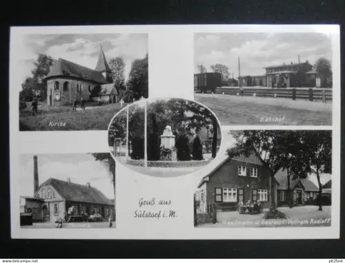 Sülstorf b. Schwerin , 1942 , Bahnhof , Molkerei , Mecklenburg , Ansichtskarte , CPA , AK !