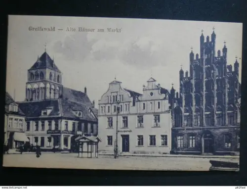 Greifswald , ca. 1920 , Markt , Mecklenburg , Ansichtskarte , CPA , AK !!