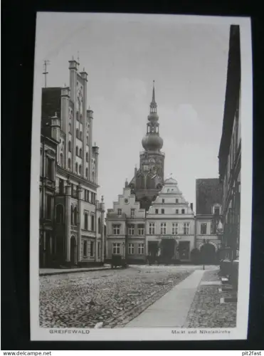 Greifswald , ca. 1920 , Nicolaikirche , Mecklenburg , Ansichtskarte , CPA , AK !