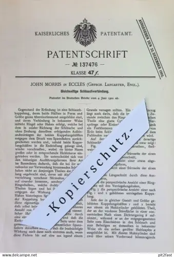original Patent - John Morris , Eccles , Grafsch. Lancaster , England | 1901 | Schlauchverbindung | Schlauch , Schläuche