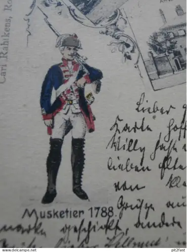 Füsilier Rgt. N°90 in Rostock , 1902 , Mecklenburg , Ansichtskarte , CPA , AK !!