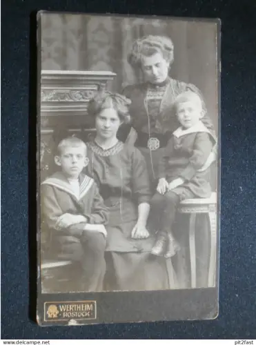 Wertheim in Rostock , ca. 1890 , Familie , Adel , Kabinettfoto , CDV !!