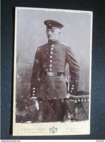 Füsilier Regiment N°90 , Wismar , Soldat , Uniform , Kabinettfoto , CDV !!