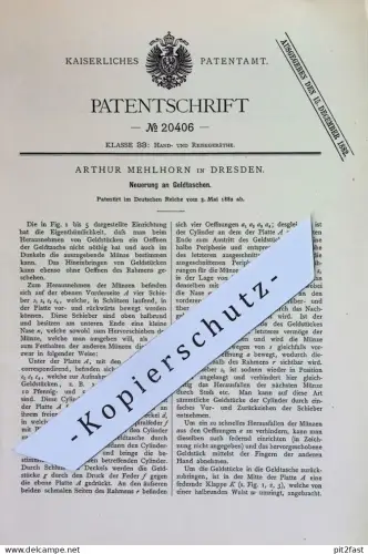 original Patent - Arthur Mehlhorn , Dresden | 1882 | Geldtasche | Portemonnaie | Geldbörse , Tasche , Geld , Brieftasche