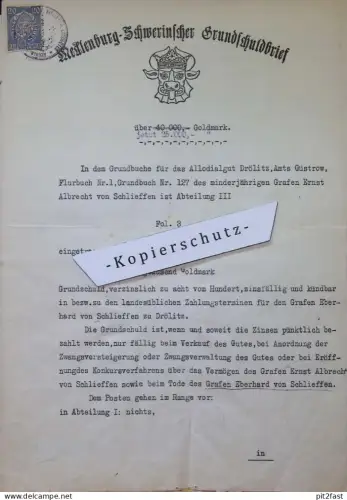 Graf Albert von Schlieffen , 1929-1943 , Gut Drölitz b. Laage , Bützin , Neukrug , Güstrow , Diekhof , Heinde , Remplin