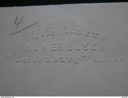 F. Hillmer in Hünerbusch b. Neu Gülze / Boizenburg a. Elbe ,1887 Gut Zahrensdorf b. Tempzin , Mecklenburg - Dokument