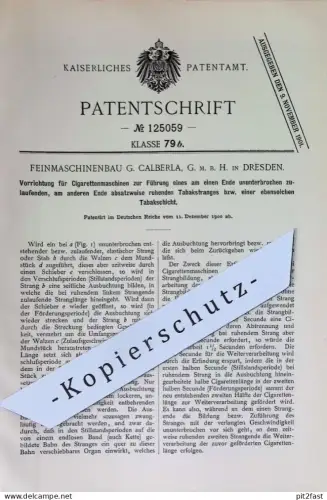 original Patent - Feinmaschinenbau G. Galberla GmbH , Dresden | 1900 | Cigarettenmaschine | Zigaretten | Tabak , Zigarre