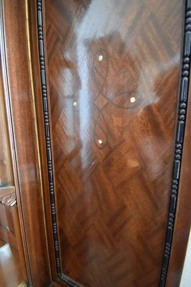 Vitrinen Eckschrank Art Deco um 1920 Mahagoni  1