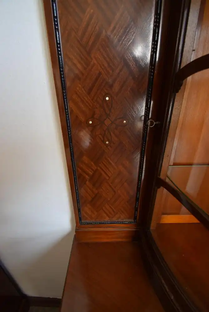 Vitrinen Eckschrank Art Deco um 1920 Mahagoni  2