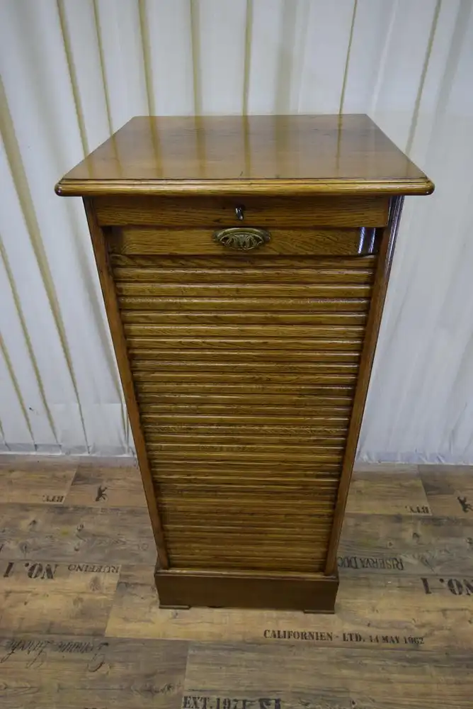 Rollladen Büroschrank Jugendstil um 1910 Eiche  1