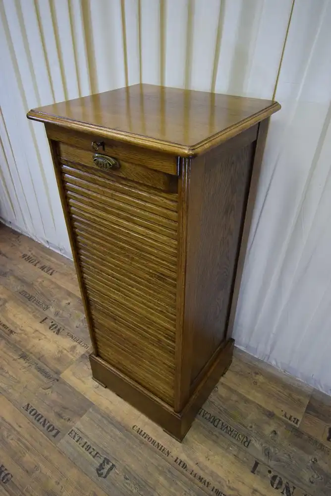 Rollladen Büroschrank Jugendstil um 1910 Eiche  3