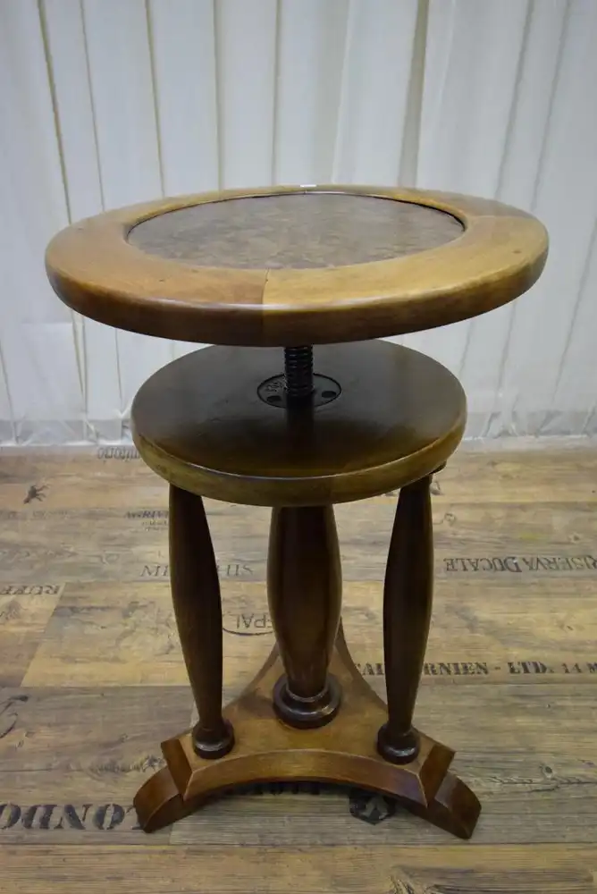 Klavierhocker um 1900 Eiche  1