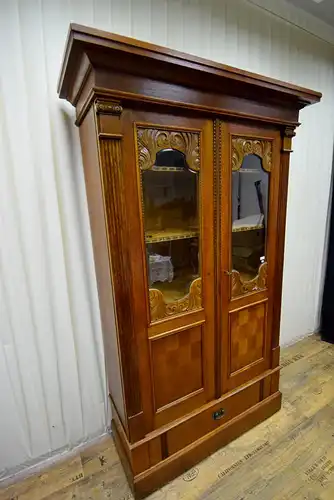 Schrank Mahagoni/Eiche Jugendstil um 1910
