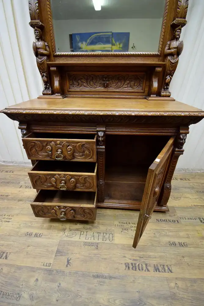 Kredenz um 1880 Eiche  2