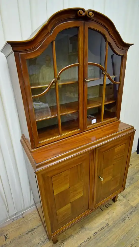 Aufsatz Vitrine um 1915 Art Deco Mahagoni  4