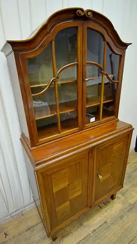 Aufsatz Vitrine um 1915 Art Deco Mahagoni 