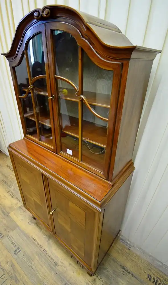 Aufsatz Vitrine um 1915 Art Deco Mahagoni  5