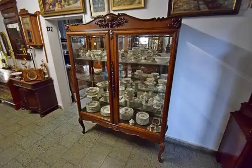 Vitrine Art Deco um 1920 Mahagoni