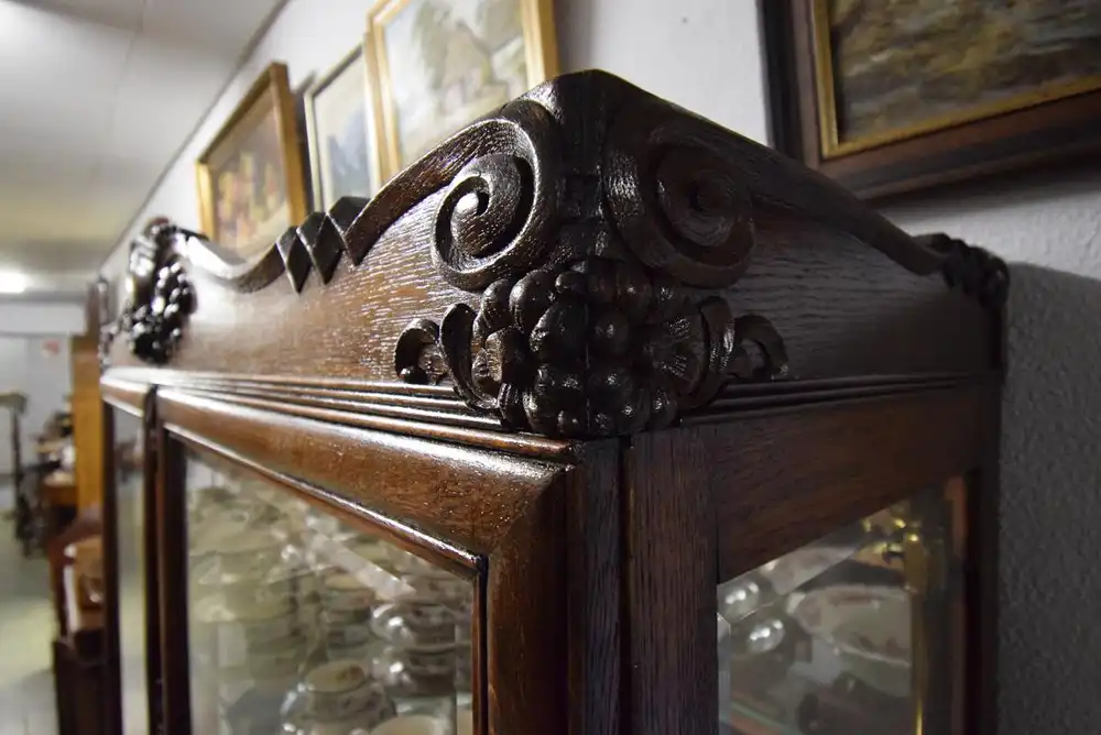 Vitrine Art Deco um 1920 Mahagoni 5