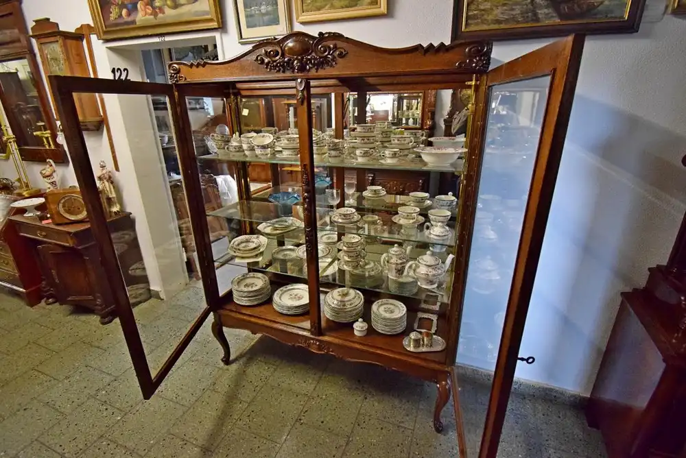 Vitrine Art Deco um 1920 Mahagoni 7