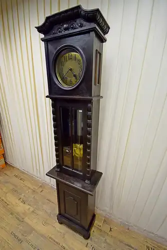 Standuhr Jugenstil um 1900 Eiche dunkel 