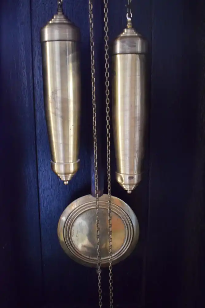 Standuhr Jugenstil um 1900 Eiche dunkel  4