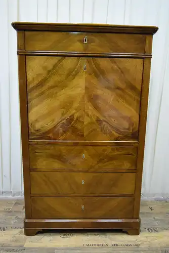 Sekretär Biedermeier um 1850 Nussbaum 