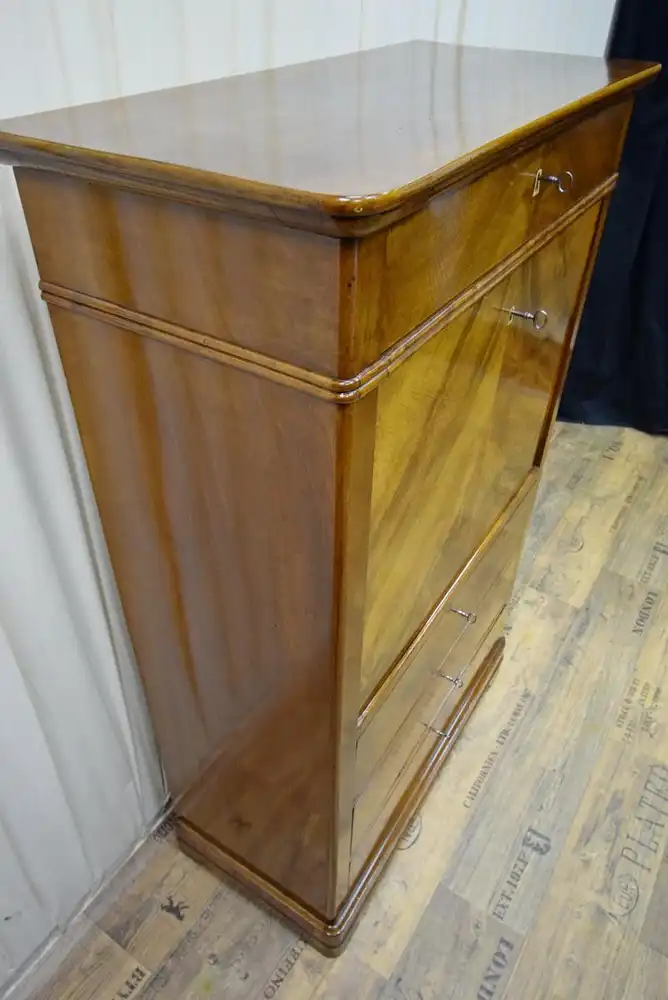 Sekretär Biedermeier um 1850 Nussbaum  5