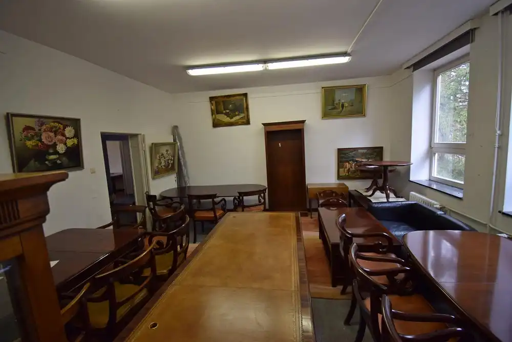 Stuhl englisch Leder Mahagoni Fa. Wiechmann  5