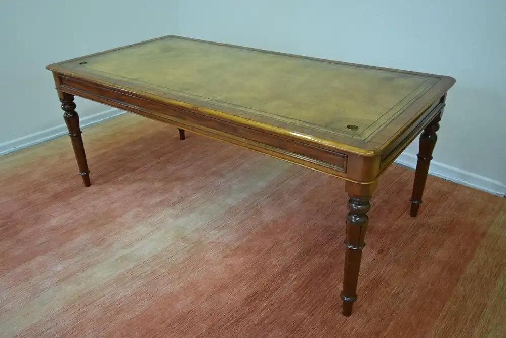 Schreibtisch viktorianischer Stil Bureau Plat Nussbaum/Mahagoni  4