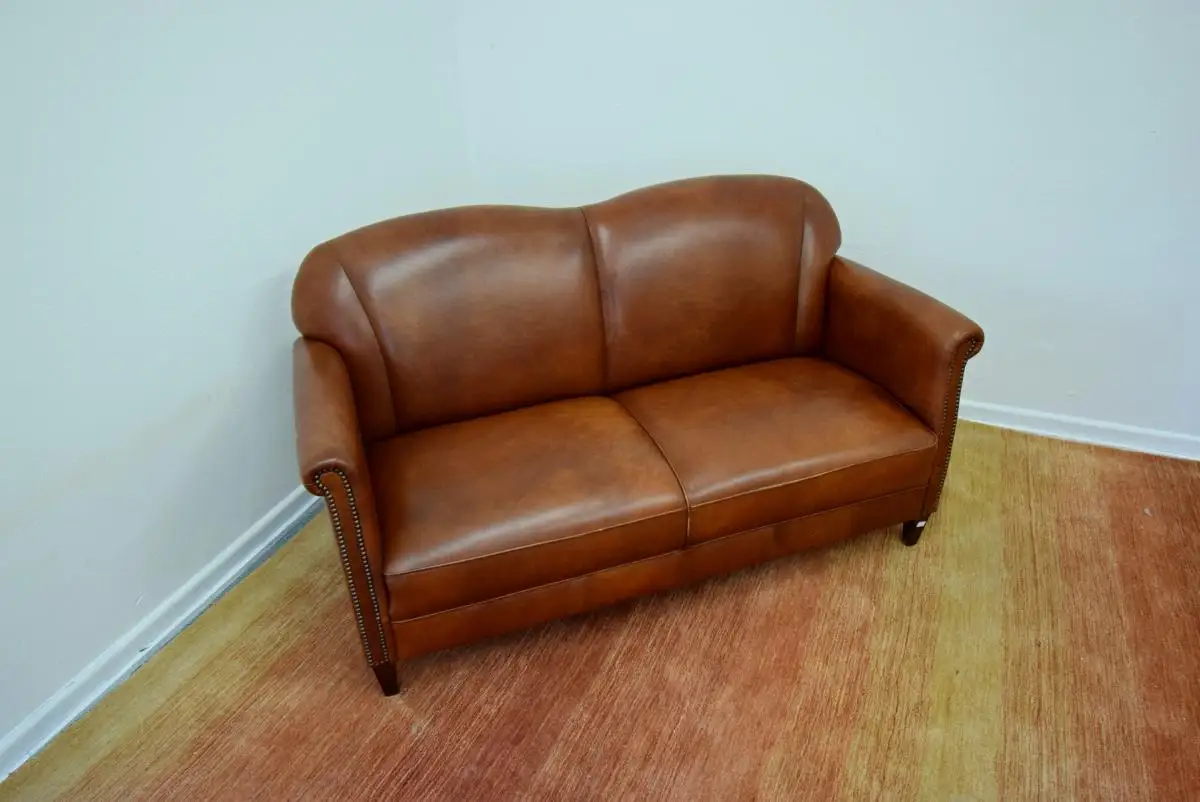 2er Sofa englisch Leder Buche  0