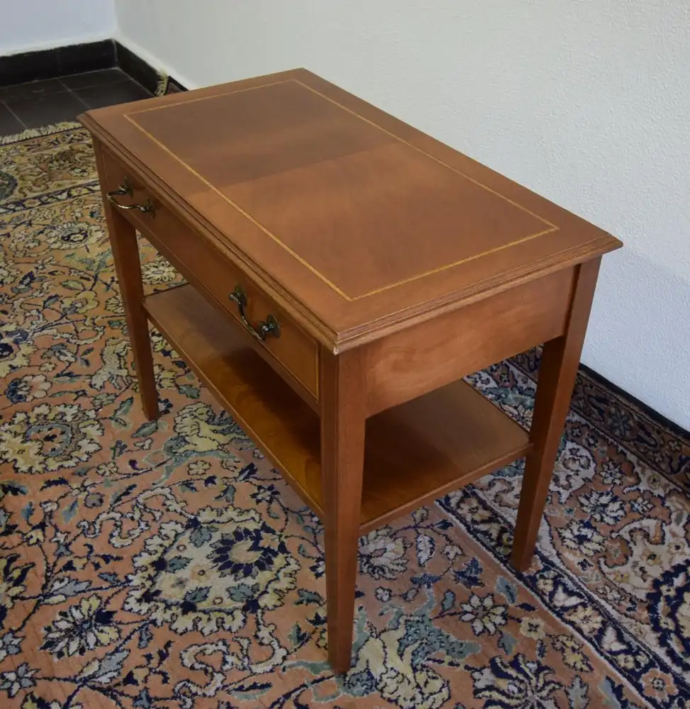 Beistelltisch Englisch Georgian Style Mahagoni mit Intarsien  4