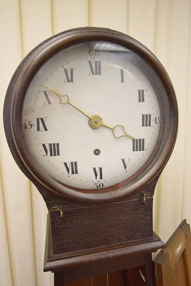 Standuhr um 1900 Eiche dunkel  2