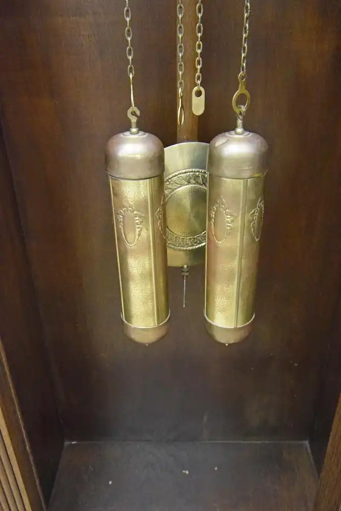 Standuhr  Jugendstil um 1920 Eiche  4