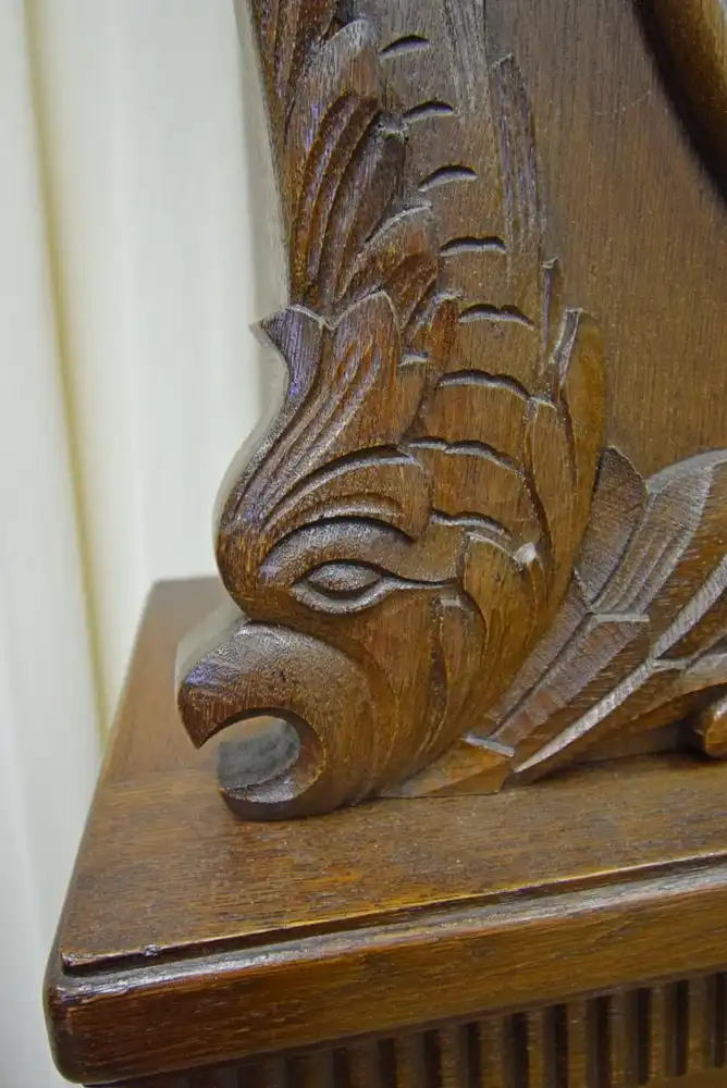 Standuhr  Jugendstil um 1920 Eiche  7