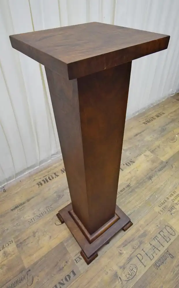 Säule Art Deco 1920 Nussbaum  3