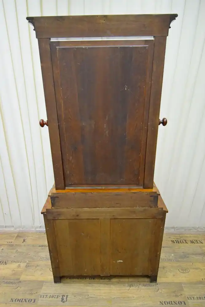Kommode mit Spiegelaufsatz Biedermeier um 1840 Mahagoni  7
