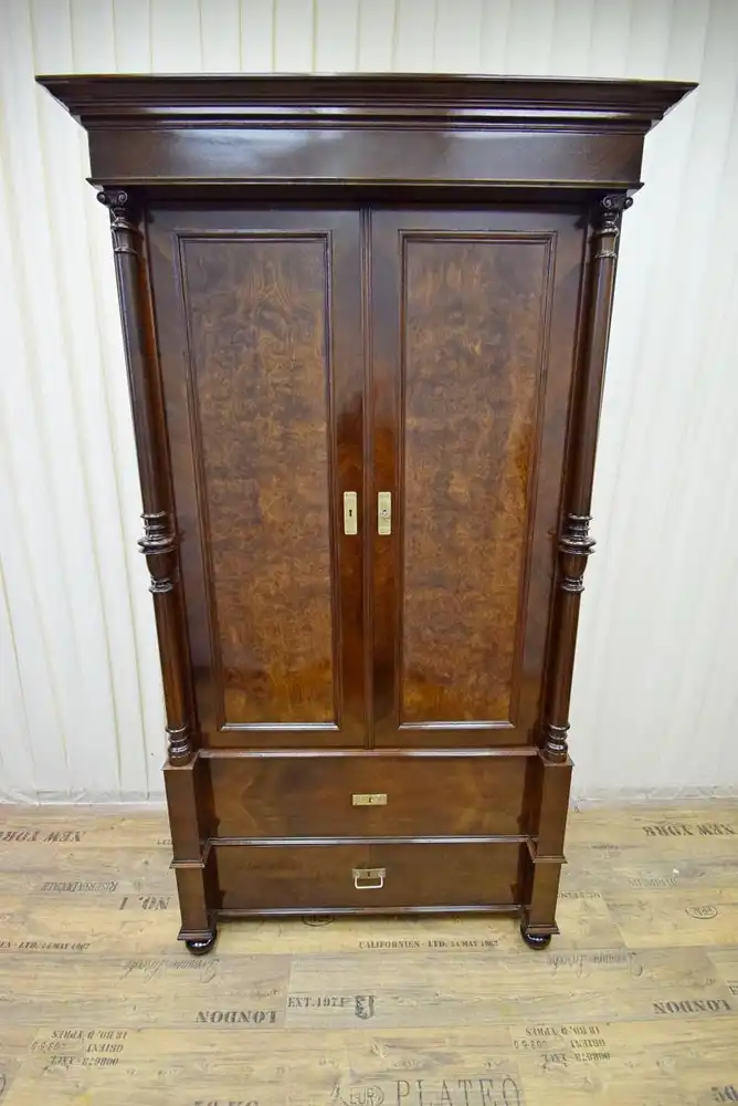 Kleiderschrank Grnderzeit um 1890 Mahagoni  0