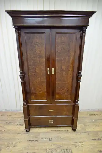 Kleiderschrank Gründerzeit um 1890 Mahagoni 