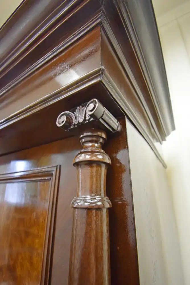 Kleiderschrank Gründerzeit um 1890 Mahagoni  1