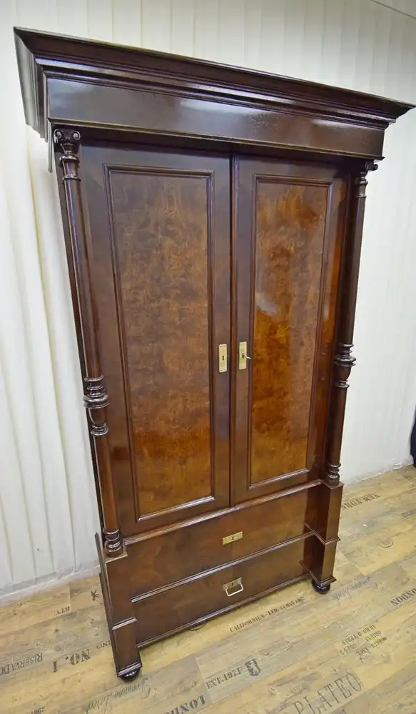 Kleiderschrank Gründerzeit um 1890 Mahagoni  2