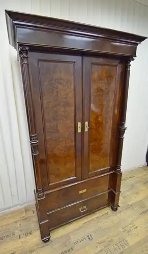 Kleiderschrank Gründerzeit um 1890 Mahagoni 