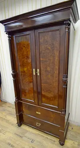 Kleiderschrank Gründerzeit um 1890 Mahagoni 