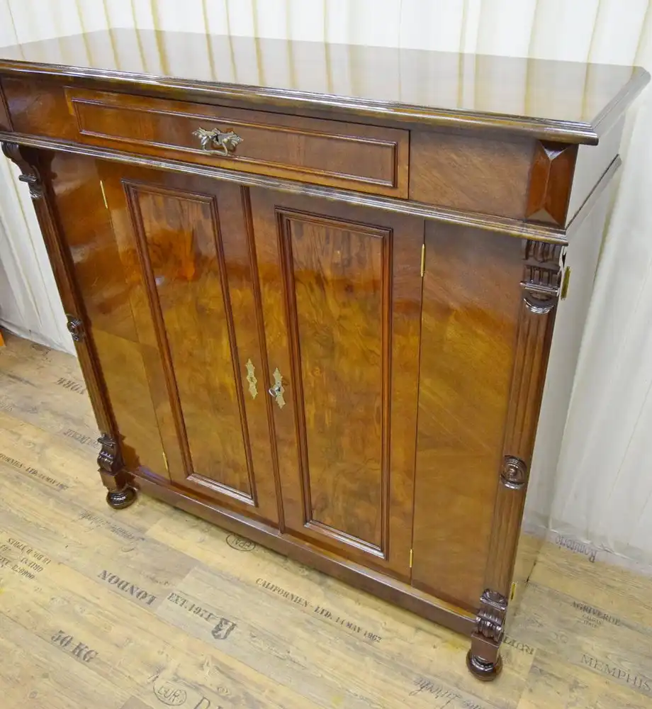 Wäscheschrank Gründerzeit um 1890 Mahagoni  3