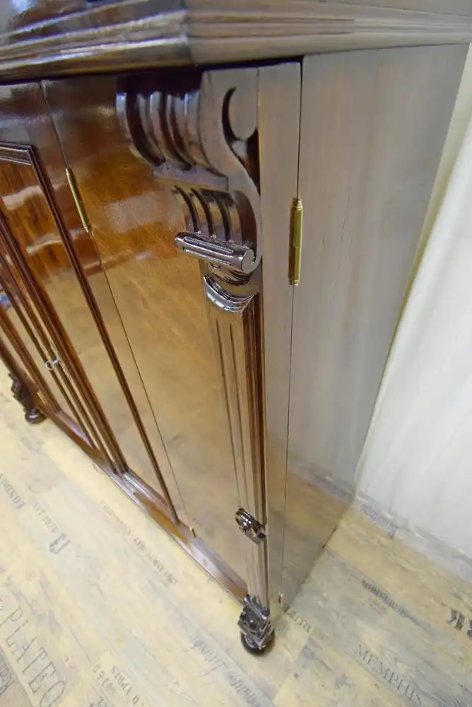 Wäscheschrank Gründerzeit um 1890 Mahagoni  6