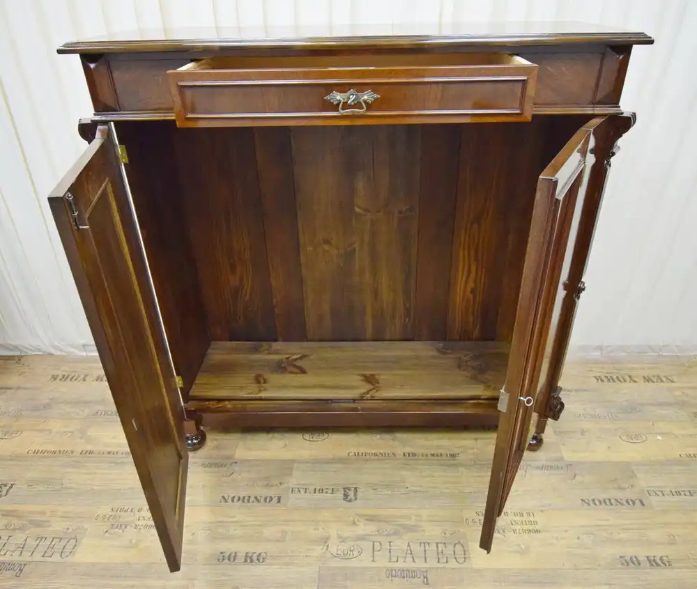 Wäscheschrank Gründerzeit um 1890 Mahagoni  8