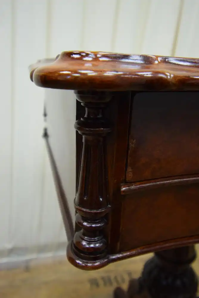 Beistell/Nähtisch Biedermeier um 1860 Mahagoni  3