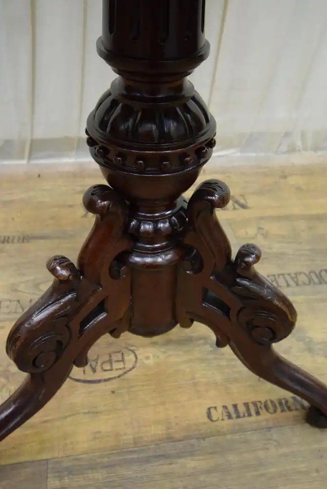 Beistell/Nähtisch Biedermeier um 1860 Mahagoni  4
